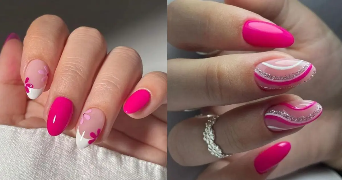 summer pink nail designs