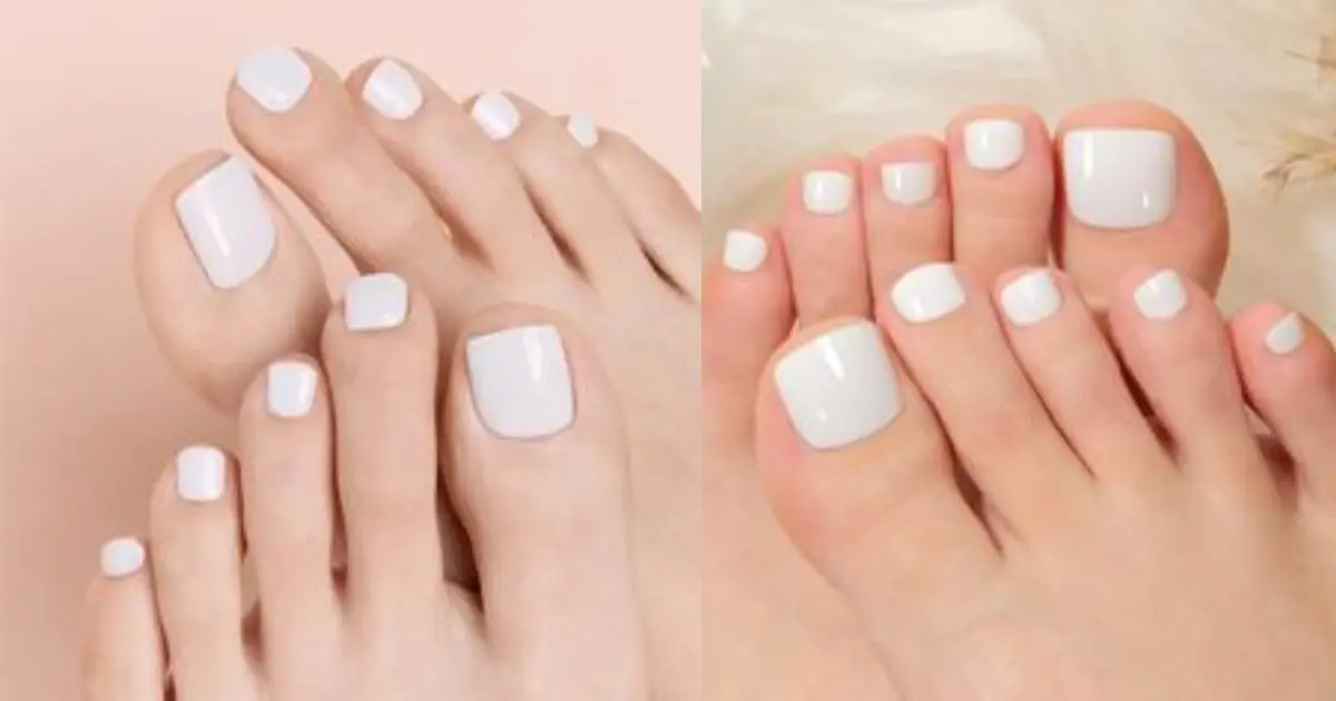 white toenail polish