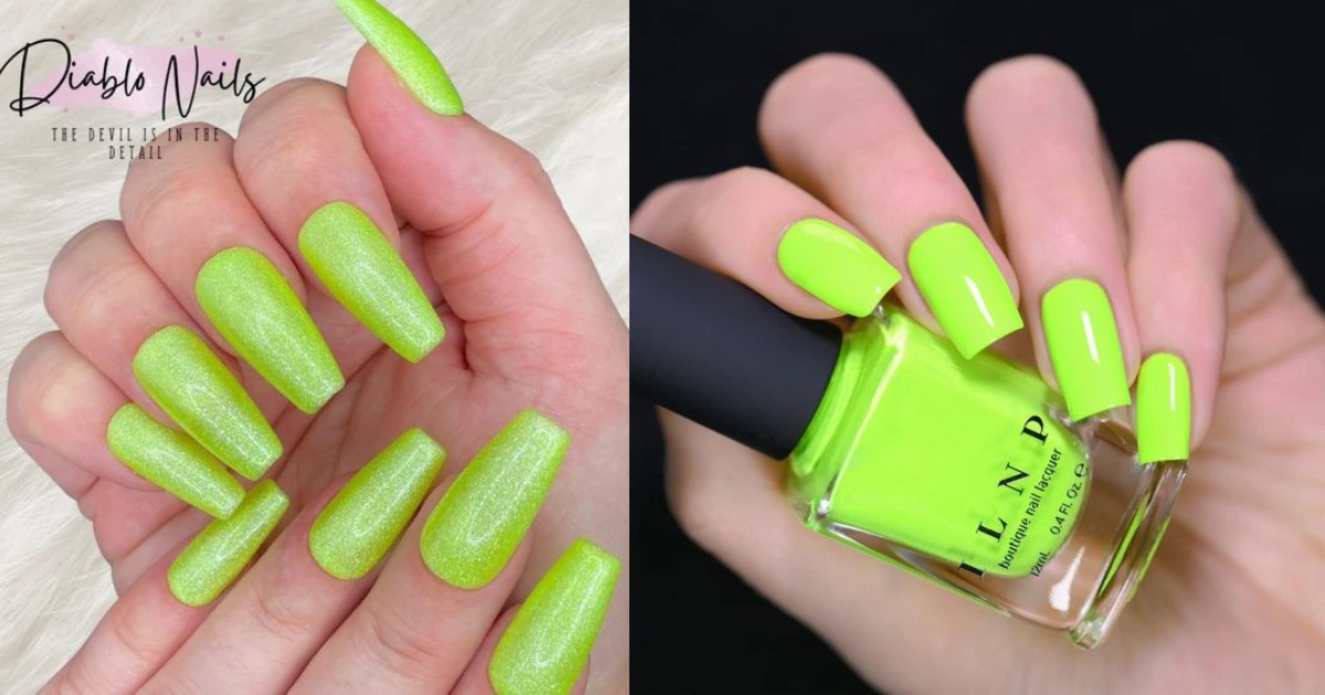 lime green nails 4