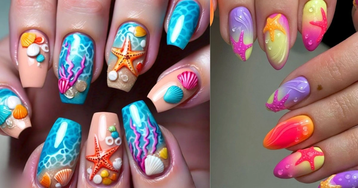 starfish nail design